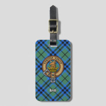 Clan Keith Crest over Tartan Luggage Tag