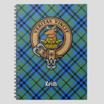 Clan Keith Crest over Tartan Notebook