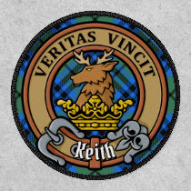 Clan Keith Crest over Tartan Patch