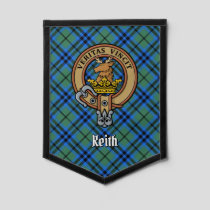 Clan Keith Crest over Tartan Pennant