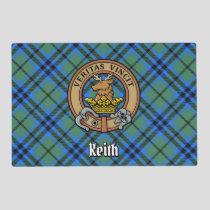 Clan Keith Crest over Tartan Placemat