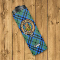 Clan Keith Crest over Tartan Thermal Tumbler