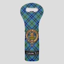 Clan Keith Crest over Tartan Wine Bag