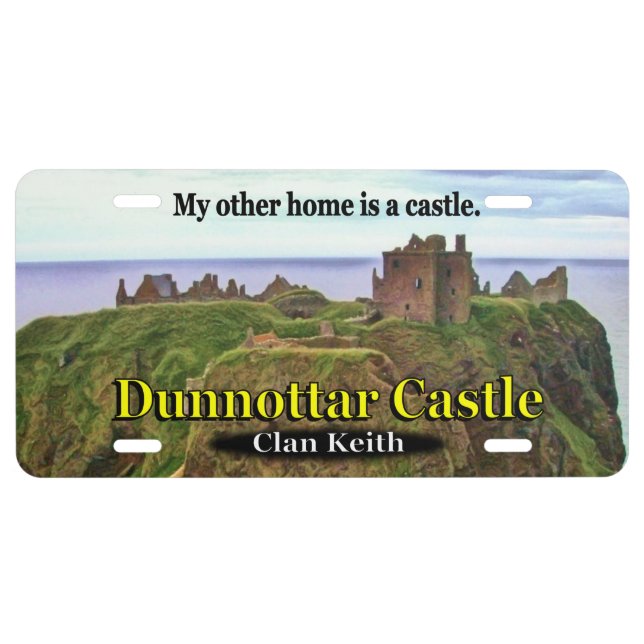 Clan Keith Dunnottar Castle License Plate (Front)
