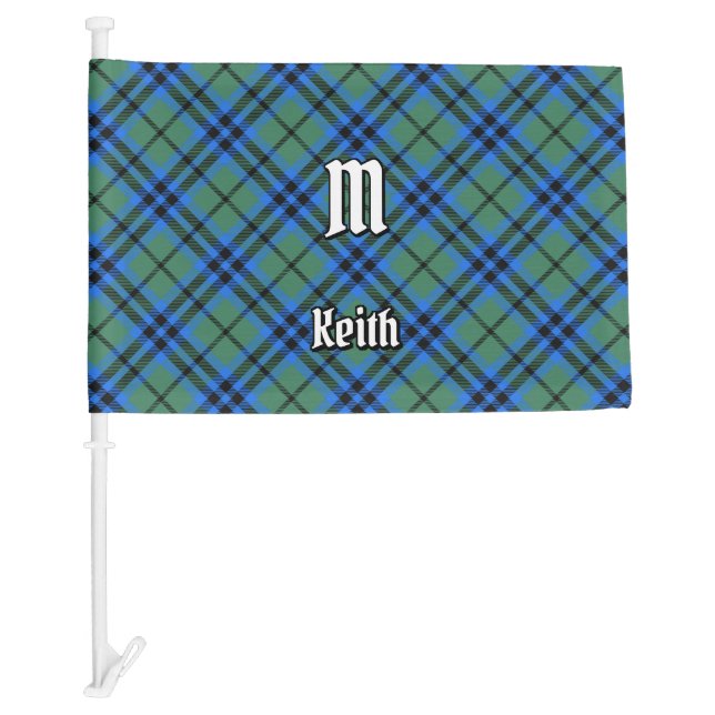 Clan Keith Tartan Car Flag (Front)