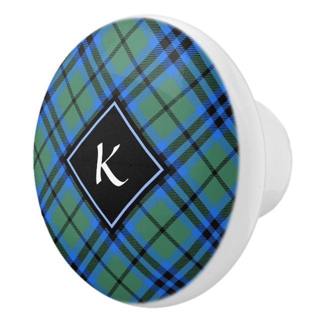 Clan Keith Tartan Ceramic Knob (Right)
