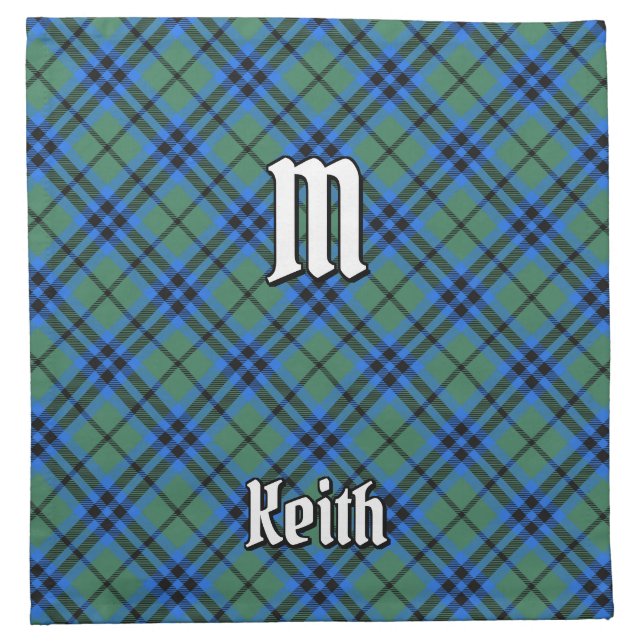 Clan Keith Tartan Cloth Napkin (Front)