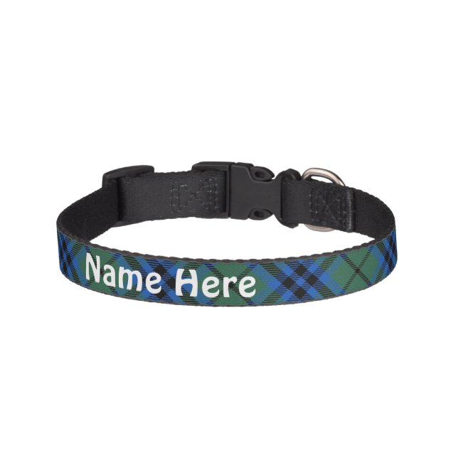 Clan Keith Tartan Customize Pet's Name Pet Collar (Front)