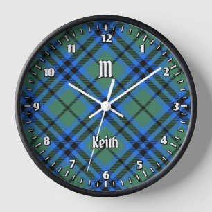 Clan Keith Tartan Large Clock
