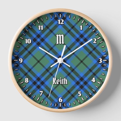Clan Keith Tartan Large Clock