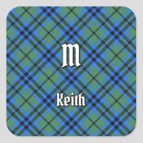 Clan Keith Tartan Square Sticker