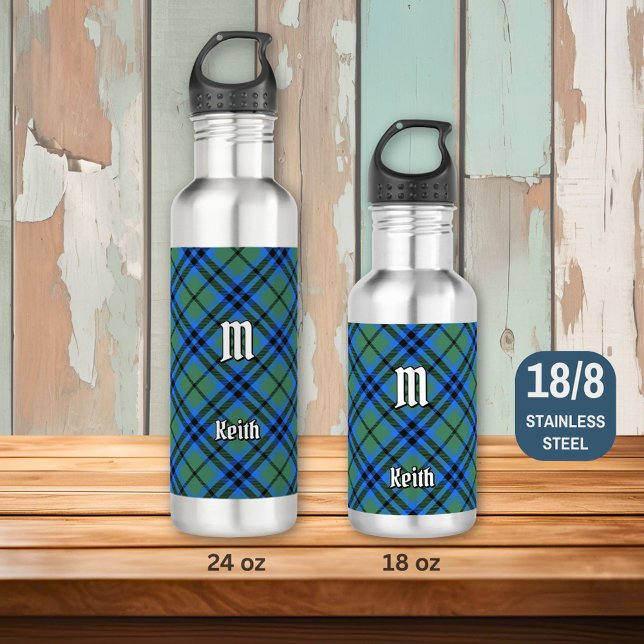 Clan Keith Tartan Stainless Steel Water Bottle (Creator Uploaded)