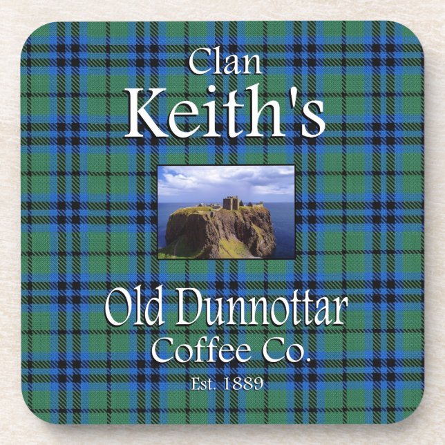 Clan Keith's Old Dunnottar Coffee Co. Beverage Coaster (Front)
