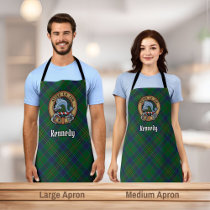 Clan Kennedy Crest over Tartan Apron