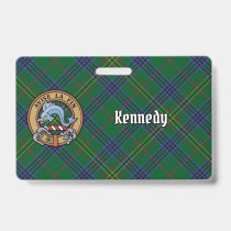 Clan Kennedy Crest over Tartan Badge
