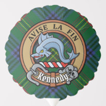 Clan Kennedy Crest over Tartan Balloon