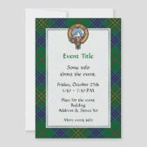 Clan Kennedy Crest over Tartan Invitation