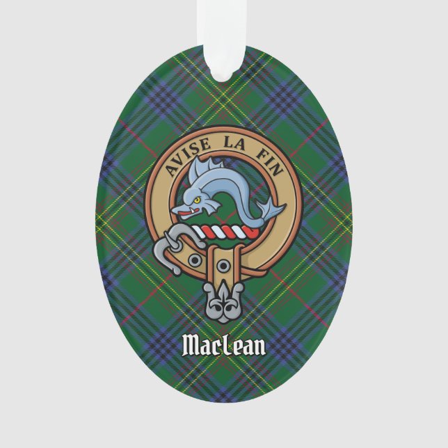 Clan Kennedy Crest over Tartan Ornament (Front)