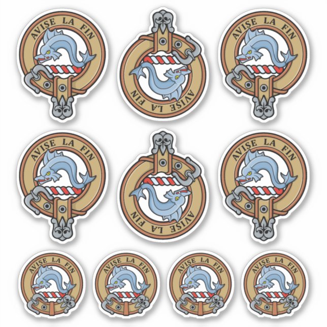 Clan Kennedy Crest Sticker Set (Front)