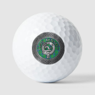 Clan Kennedy Crest & Tartan Knot Golf Balls