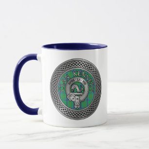 Clan Kennedy Crest & Tartan Knot Mug