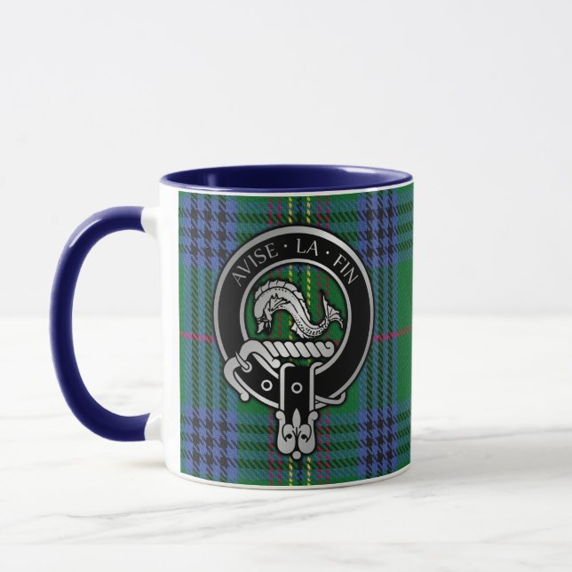 Clan Kennedy Crest & Tartan Mug (Left)