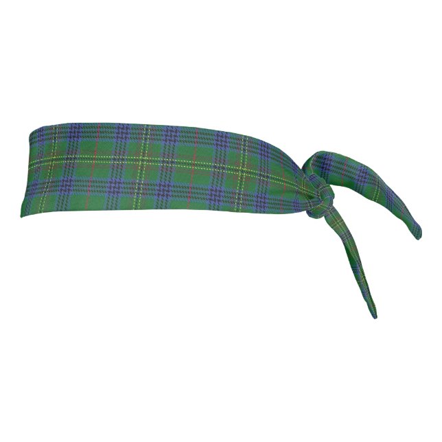 Clan Kennedy Scottish Accents Blue Green Tartan Tie Headband (Rotate 90)