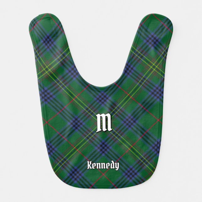 Clan Kennedy Tartan Baby Bib (Front)