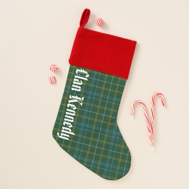 Clan Kennedy Tartan Christmas Stocking (Front)
