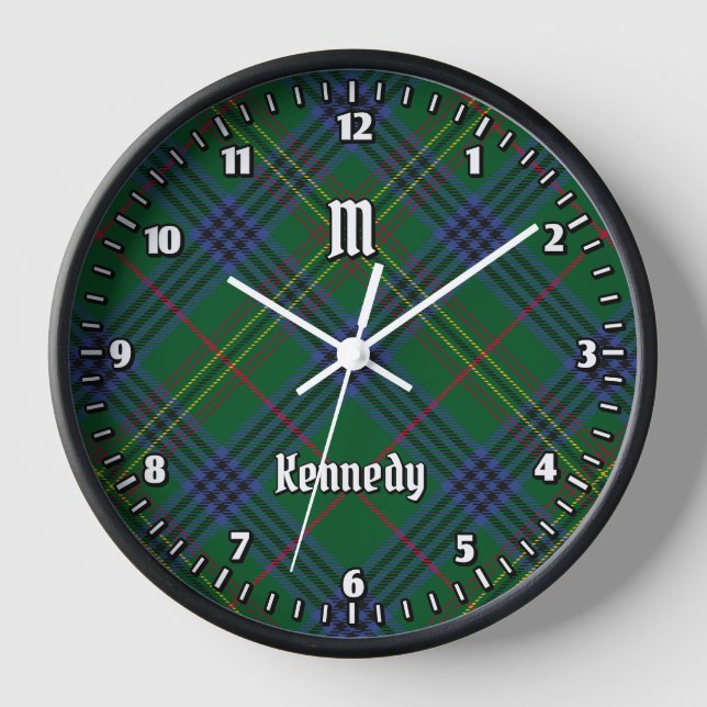 Clan Kennedy Tartan Clock (Front)