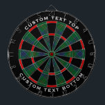 Clan Kennedy Tartan Dart Board<br><div class="desc">Clan Kennedy traditional tartan with modern colors. Seamless pattern. Two custom text areas on outer ring.</div>