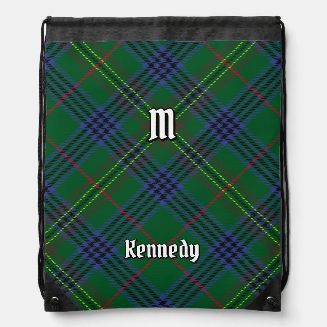 Clan Kennedy Tartan Drawstring Bag (Front)