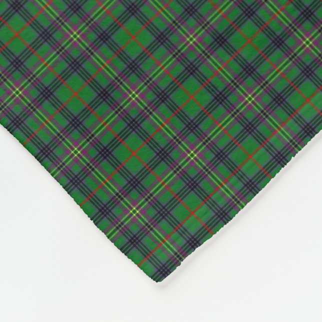 Clan Kennedy Tartan Fleece Blanket (Corner)