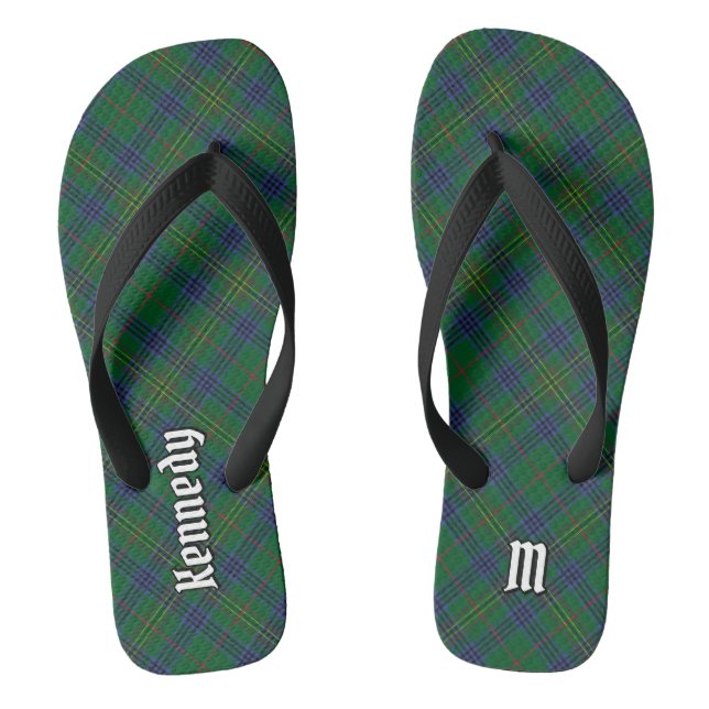 Clan Kennedy Tartan Flip Flops (Footbed)