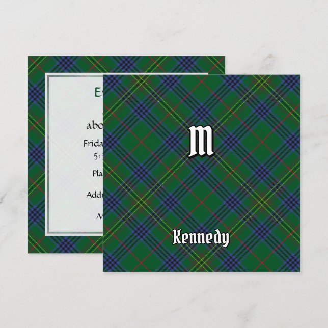 Clan Kennedy Tartan Invitation (Front/Back)