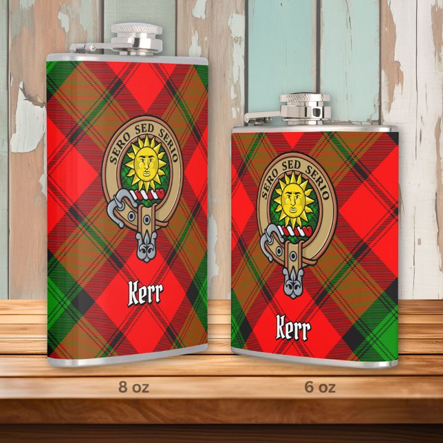 Clan Kerr Crest over Tartan Flask (Creator Uploaded)