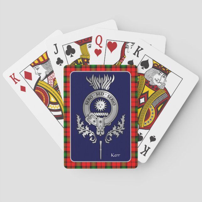 Clan Kerr Crest & Tartan Playing Cards (Back)