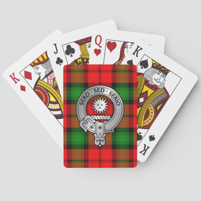 Clan Kerr Crest & Tartan Poker Cards (Back)