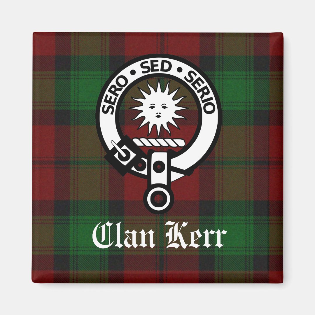 Clan Kerr Tartan and Crest Badge Magnet | Zazzle
