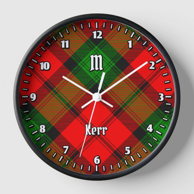 Clan Kerr Tartan Clock (Front)