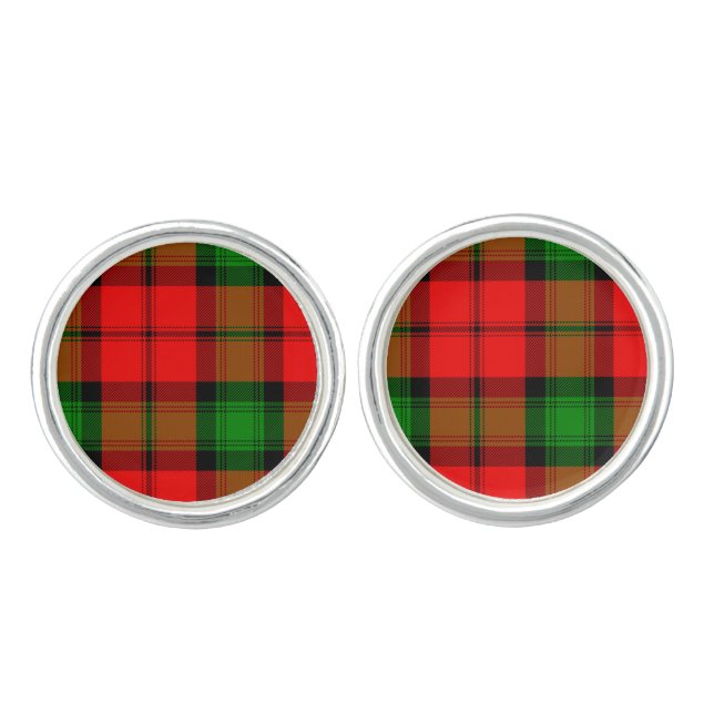 Clan Kerr Tartan Cufflinks (Front)
