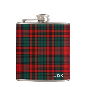 Clan Kerr Tartan Monogrammed Flask