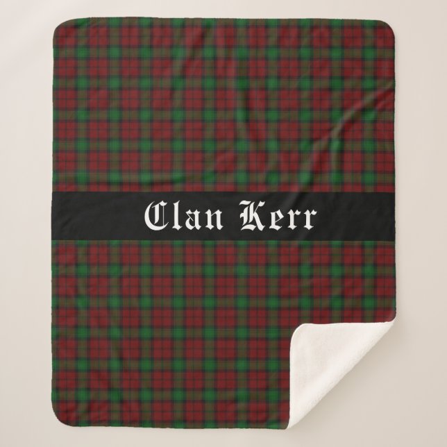 Clan Kerr Tartan Pattern Sherpa Blanket (Front)