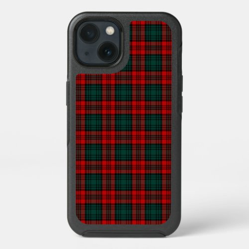 Clan Kerr Tartan Red and Forest Green Plaid iPhone 13 Case