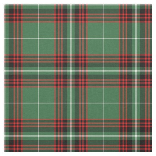 Clan Kiernan Tartan Green Irish Plaid Fabric