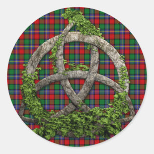 Clan Kilgore Tartan Celtic Trinity Classic Round Sticker