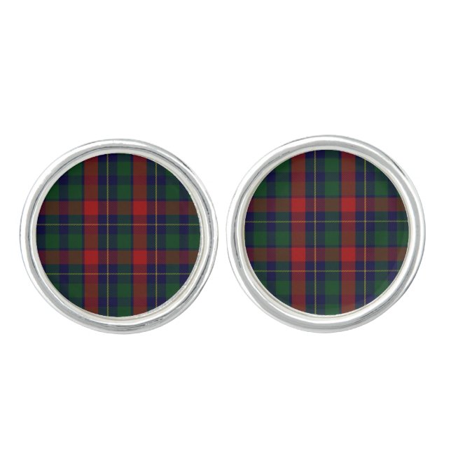 Clan Kilgour Plaid Cuff Links (Front)