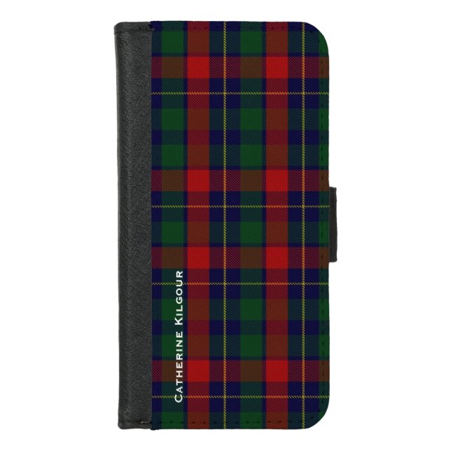 Clan Kilgour Plaid iPhone 8 Wallet (Front)