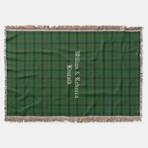 Clan Kincaid Tartan Plaid Custom Throw Blanket