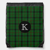 Clan Kincaid Tartan Plaid Monogram Backpack